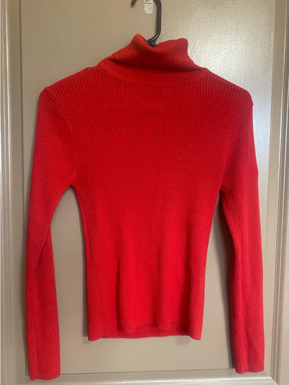 South Pole Red Ribbed Turtleneck Sweater - Slim Fit